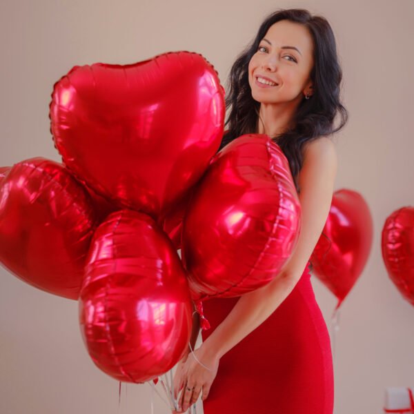 Globos en forma de corazón - Rojo